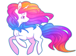 Size: 723x531 | Tagged: safe, artist:captivelegacy, derpibooru import, oc, oc only, oc:vivid visions, pony, unicorn, blank flank, female, mare, shiny, solo, sparkles