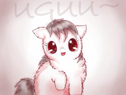 Size: 1024x768 | Tagged: safe, artist:waggytail, derpibooru import, fluffy pony, cute, fluffy pony original art, solo, uguu