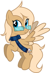 Size: 1962x2853 | Tagged: safe, artist:tsabak, derpibooru import, oc, oc only, oc:mirta whoowlms, pegasus, pony, clothes, glasses, scarf, simple background, solo, transparent background, vector