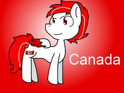 Size: 800x600 | Tagged: safe, artist:astramealone, derpibooru import, canada, ponified, solo