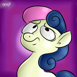 Size: 1000x1000 | Tagged: safe, artist:benja, bon bon, sweetie drops, ask-ask-the-ponies, solo