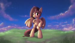 Size: 1599x920 | Tagged: safe, artist:firgof, derpibooru import, oc, oc only, oc:nancylolier, pegasus, pony, bipedal, pose, scenery, solo