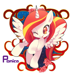 Size: 600x600 | Tagged: safe, artist:tarbobun, derpibooru import, oc, oc only, oc:poniko, alicorn, pony, alicorn oc, japan ponycon, mascot, solo