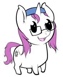 Size: 308x374 | Tagged: safe, artist:thatdarnpony, oc, oc only, oc:lost art, pony, unicorn, glasses, solo