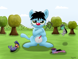 Size: 1700x1300 | Tagged: safe, artist:oggynka, pony, mane, oggy & the cockroaches, ponified