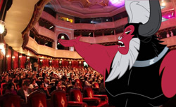 Size: 600x367 | Tagged: safe, artist:drpain, derpibooru import, edit, lord tirek, audience, irl, opera, photo, ponies in real life