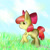 Size: 1024x1024 | Tagged: safe, artist:katedoof, apple bloom, earth pony, pony, detailed background, female, filly, solo