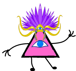 Size: 625x586 | Tagged: safe, for whom the sweetie belle toils, bill cipher, gravity falls, headress, illuminati, weird