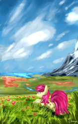 Size: 1200x1915 | Tagged: dead source, safe, artist:shamanguli, derpibooru import, roseluck, scenery, solo