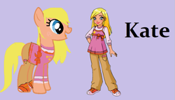 Size: 797x455 | Tagged: source needed, safe, artist:negaren, kate, ponified, puppy in my pocket