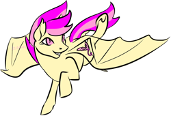 Size: 672x456 | Tagged: safe, artist:zafurra, oc, oc only, bat pony, pony, solo, unnamed oc