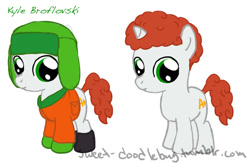 Size: 900x585 | Tagged: safe, artist:icylnuyoukai, jewnicorn, kyle broflovski, ponified, south park