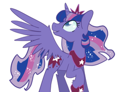 Size: 1280x960 | Tagged: safe, artist:rivalcat, derpibooru import, oc, oc only, oc:princess selene, alicorn, pony, alicorn oc, magical lesbian spawn, offspring, parent:princess luna, parent:twilight sparkle, parents:twiluna, solo