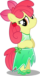 Size: 2659x4987 | Tagged: safe, artist:bigdream64, apple bloom, pony, adorabloom, bipedal, clothes, cute, dress, sandals, shoes, simple background, solo, standing, transparent background, vector