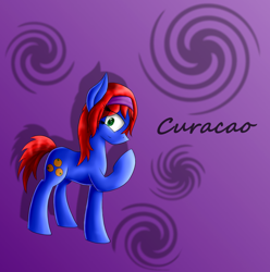 Size: 1084x1092 | Tagged: safe, artist:p0nfir3, derpibooru import, oc, oc only, oc:curacao, crisis equestria, fanfic art, solo