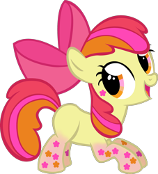 Size: 1744x1919 | Tagged: safe, artist:swearn, derpibooru import, apple bloom, rainbow power, rainbow power-ified, simple background, solo, transparent background, vector