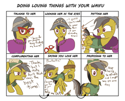 Size: 1600x1300 | Tagged: safe, artist:varemia, derpibooru import, a.k. yearling, daring do, doing loving things, looking at you, love, meme, tied up