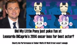 Size: 2048x1228 | Tagged: safe, sweetie belle, pony, for whom the sweetie belle toils, leonardo dicaprio, mane