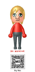 Size: 320x650 | Tagged: safe, big macintosh, human, 3ds, humanized, male, mii, nintendo, qr code, solo, wii u