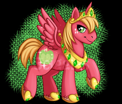 Size: 800x685 | Tagged: safe, artist:sciggles, derpibooru import, big macintosh, alicorn, alicornified, princess big mac, race swap, solo, tiara