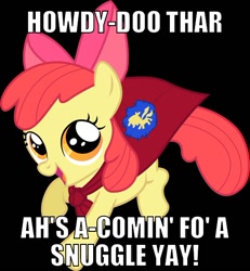 Size: 499x539 | Tagged: safe, derpibooru import, apple bloom, image macro, meme, solo