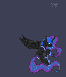 Size: 1400x1634 | Tagged: safe, artist:midnightsix3, derpibooru import, nightmare moon, lunadoodle, solo