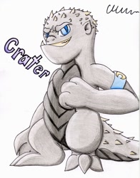 Size: 791x1010 | Tagged: safe, artist:the1king, oc, oc only, dragon, armband, solo, traditional art