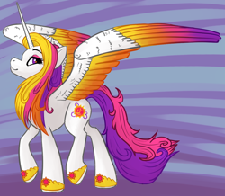 Size: 1118x977 | Tagged: safe, artist:theramutt, derpibooru import, sunny daze (g3), alicorn, g3, alicornified, race swap, solo