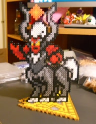 Size: 568x734 | Tagged: safe, artist:corneliusedmond, derpibooru import, lord tirek, season 4, twilight's kingdom, beads, etsy, perler beads, scorpan's necklace, sprite