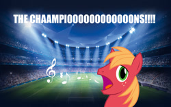 Size: 1680x1050 | Tagged: safe, big macintosh, earth pony, pony, male, solo, stallion, uefa champions league