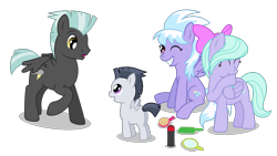 Size: 1921x1080 | Tagged: safe, artist:sesambrot, cloudchaser, flitter, rumble, thunderlane, pegasus, pony, alternate hairstyle, backwards cutie mark, colt, female, male, mare, simple background, stallion, transparent background, vector