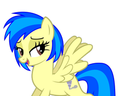 Size: 1800x1410 | Tagged: safe, artist:internetianer, derpibooru import, oc, oc only, oc:silvia, pegasus, pony, bedroom eyes, simple background, solo, spread wings, transparent background, vector