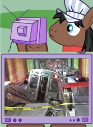 Size: 440x600 | Tagged: safe, full steam, promontory, chicago, exploitable meme, meme, obligatory pony, train, tv meme