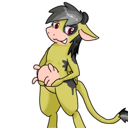 Size: 400x400 | Tagged: safe, artist:kushina13, derpibooru import, daring do, cow, cowified, daring moo, simple background, solo, species swap, udder