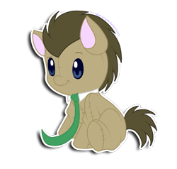 Size: 955x909 | Tagged: safe, artist:hikariviny, derpibooru import, doctor whooves, necktie, plushie, solo