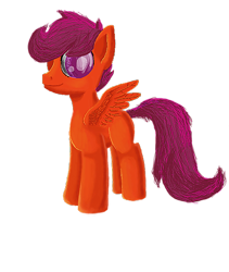 Size: 540x640 | Tagged: safe, artist:peterlepan, scootaloo, pegasus, pony, female, filly, simple background, solo, transparent background