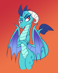 Size: 783x989 | Tagged: safe, artist:sweetfilthyfun, princess ember, dragon, gauntlet of fire, solo