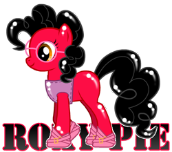 Size: 486x427 | Tagged: safe, artist:princessxpup, oc, oc only, oc:roxy pie, earth pony, pony, pony creator, donut steel, glasses, solo