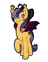 Size: 588x754 | Tagged: safe, artist:bitterbell, derpibooru import, oc, oc only, oc:spookie, bat pony, pony, solo