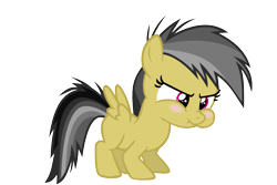 Size: 900x600 | Tagged: safe, artist:s.guri, derpibooru import, daring do, pegasus, pony, for whom the sweetie belle toils, cute, daring dorable, filly, puffy cheeks, simple background, solo, transparent background, vector, younger