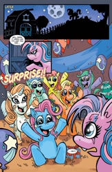 Size: 663x1019 | Tagged: safe, balloon, charliehorse, comic, dynamite entertainment, lolliclop, my little phony, parody, preview, sitting