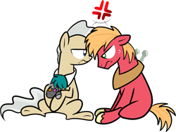 Size: 1024x771 | Tagged: safe, artist:mishti14, big macintosh, mayor mare, smarty pants, earth pony, pony, male, stallion