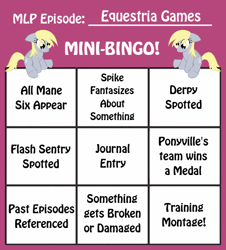 Size: 461x510 | Tagged: safe, pony, equestria games (episode), bingo, mane, mini-bingo