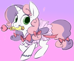 Size: 533x440 | Tagged: safe, artist:arcum42, artist:php27, derpibooru import, sweetie belle, bracelet, colored, magical girl, ribbon, scepter, solo