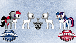 Size: 1024x576 | Tagged: safe, artist:j4lambert, derpibooru import, pony, bracket, chicago blackhawks, conference finals, hockey, ice, los angeles kings, montreal canadiens, new york rangers, nhl, playoffs, ponified, stanley cup, stanley cup playoffs