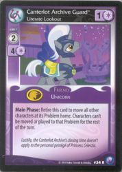 Size: 494x693 | Tagged: safe, derpibooru import, canterlot nights, ccg, enterplay, mlp trading card game, royal guard, solo