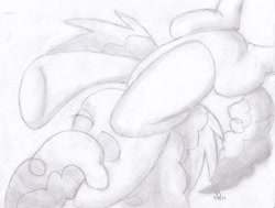 Size: 1650x1250 | Tagged: safe, artist:dawnshadow187, derpibooru import, oc, oc only, monochrome, solo, traditional art