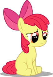 Size: 5000x7268 | Tagged: safe, artist:soren-the-owl, derpibooru import, apple bloom, absurd resolution, sad, simple background, solo, transparent background, vector