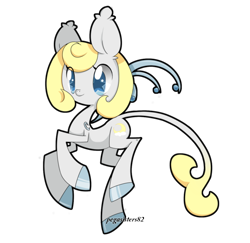 Size: 600x583 | Tagged: safe, artist:pegasisters82, derpibooru import, oc, oc only, oc:satellite shine, original species, solo, wingding eyes