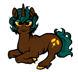 Size: 500x462 | Tagged: safe, artist:malliya, derpibooru import, oc, oc only, oc:goldy loots, pony, unicorn, female, mare, solo, unshorn fetlocks